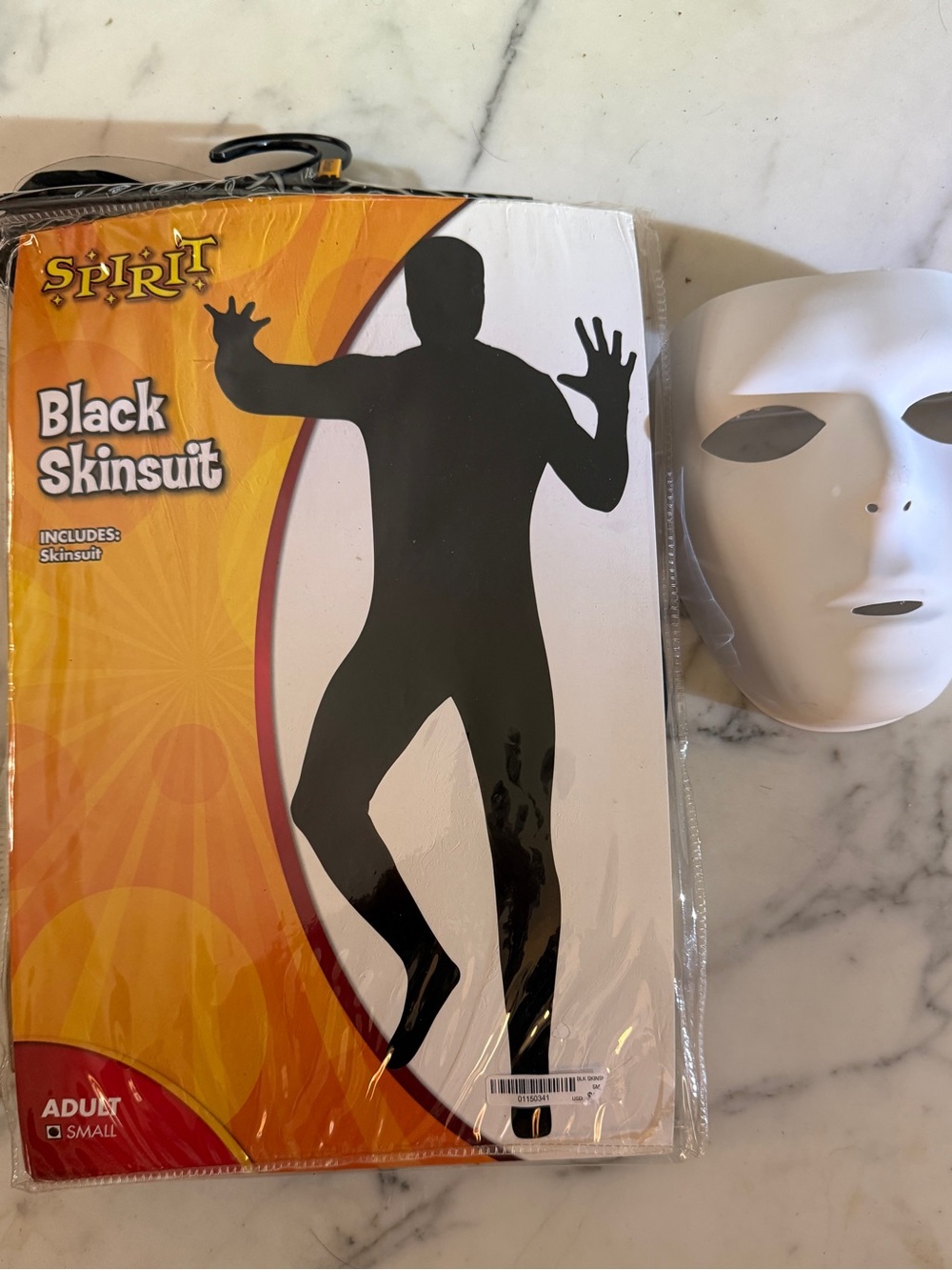 Spirit Halloween Black Adults Skinsuit Costume - Black. Adult Size Small